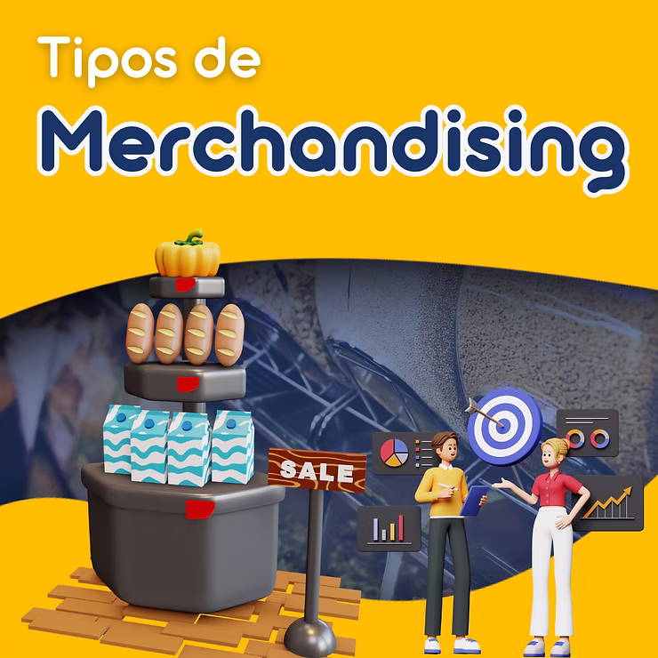 Portada sobre tipos de merchandising para organizar y presentar productos en una tienda